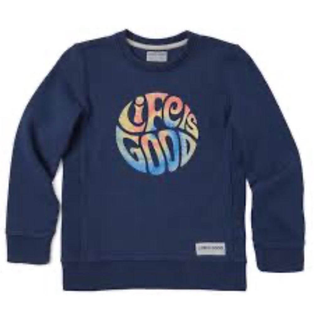LIFE IS GOOD unisex Tie Dye sweatshirt girl’s boy’s size small S 6